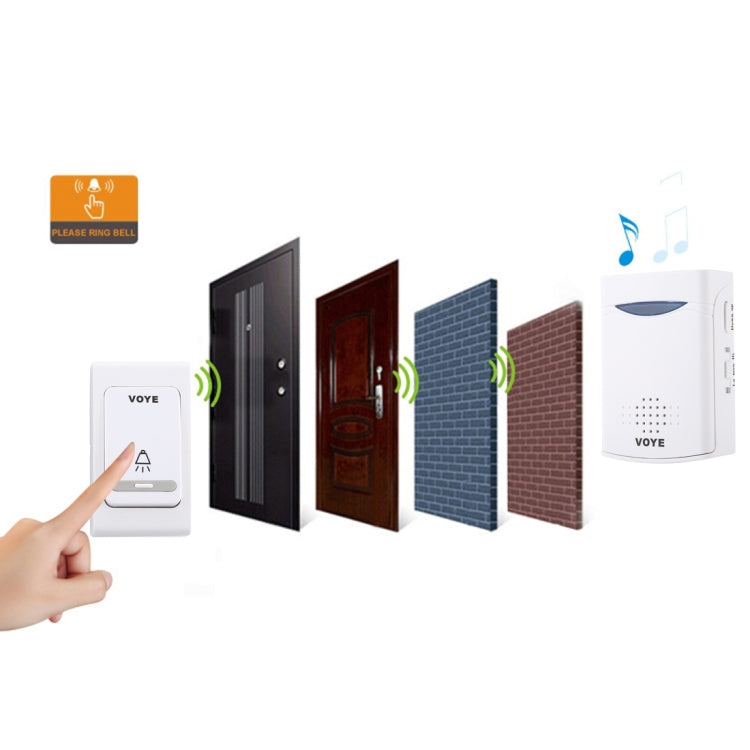 VOYE V006B Home Music Remote Control Wireless Doorbell with 38 Polyphony Sounds, V006B VOYE V006B Home Music Remote Control Wireless Doorbell with 38 Polyphony Sounds, V006B